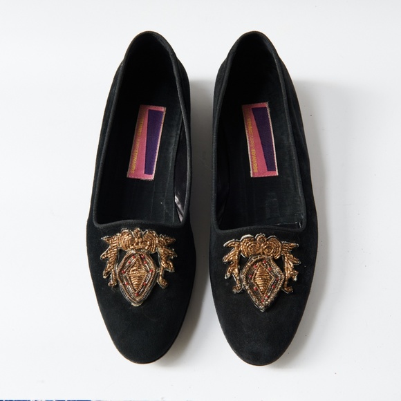 80s - SUSAN BENNIS - WARREN EDWARDS - Loafer - Men\'s - 10 - BLK - Velvet main image 4